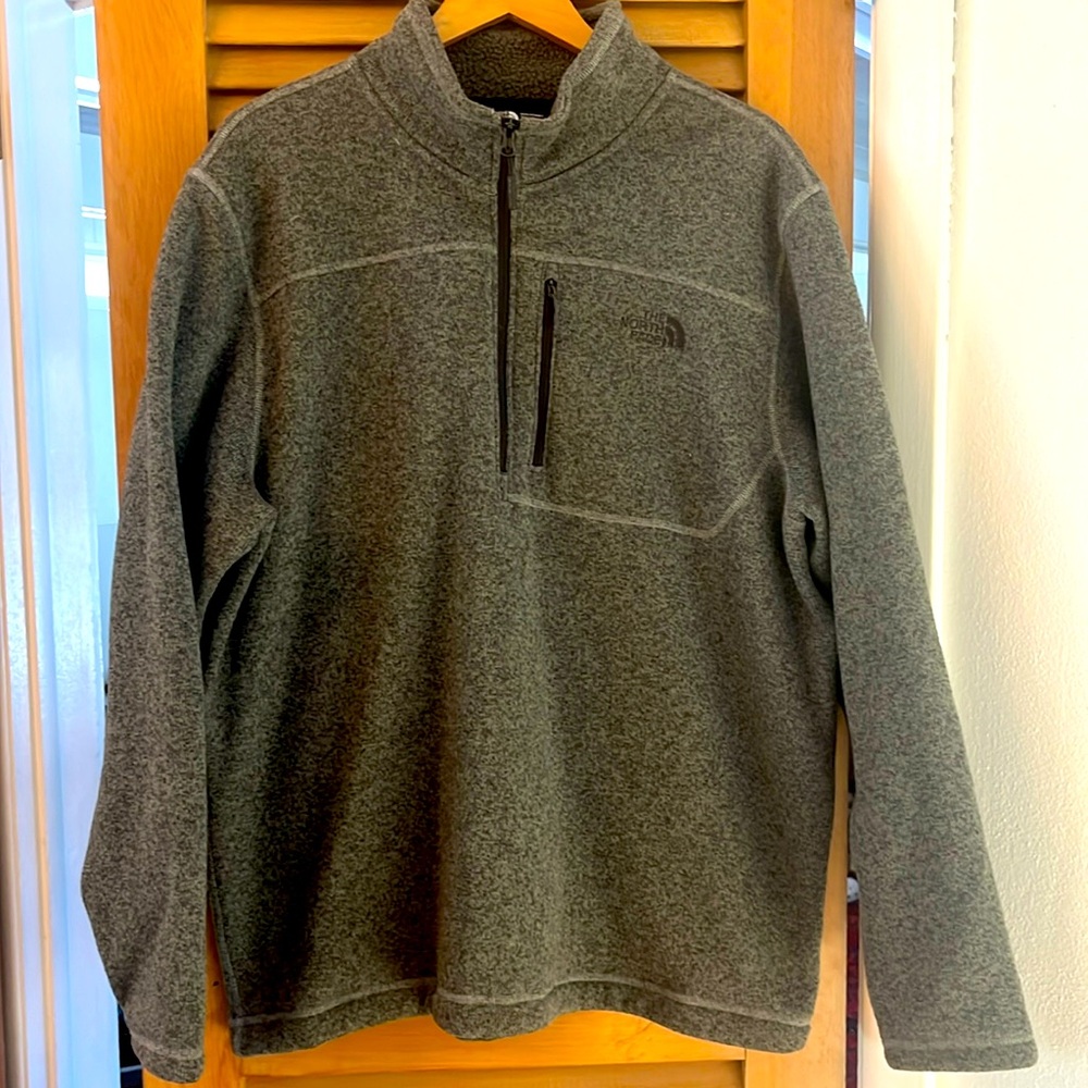 THE NORTH FACE Men’s Fleece Sweater 1/4 Zip Grey Size XXL